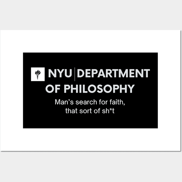 Road House: NYU Department of Philosophy Wall Art by Woodpile